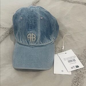 Anine Bing Blue Denim Cap